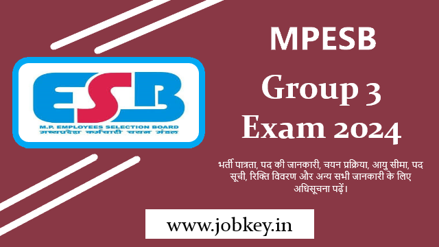 MPESB Group 3 Sub Engineer & Other Post Online Form 2024 (jobkey.in)